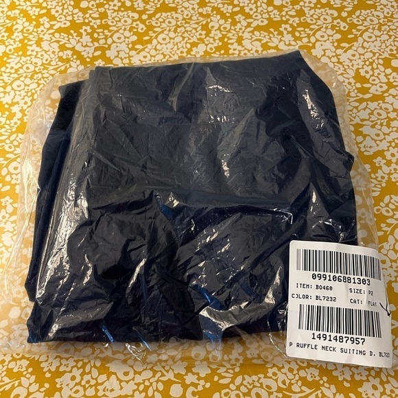 J. Crew Factory Petite Ruffleneck suit dress BO460 Navy 2P 2 - Picture 6 of 6